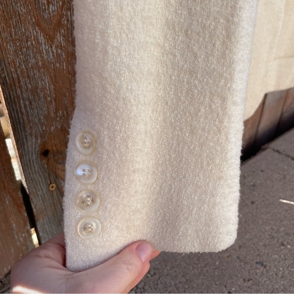TALBOTS Women’s Cream Textured Italian Silk Cotton Fabric Blazer Jacket Size 10 - Picture 8 of 16